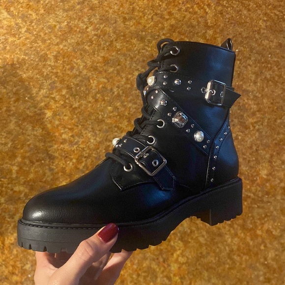 London Rag Combat Boots - Picture 5 of 5